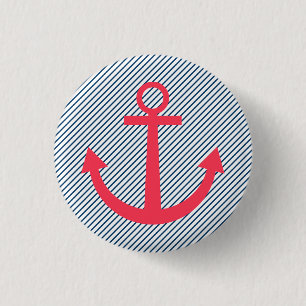 Rosa gestreifter Ankerknopf Button