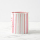 Rosa gestreifter Monogrammbogen Tasse (Zentrum)