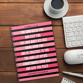 Rosa gestreiftes Gebetsjournal Notizblock