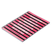 Rosa gestreiftes Gebetsjournal Notizblock (Linke Seite)