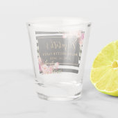 Rosa gestreiftes Junggeselinnen-Abschieds-mit Schnapsglas (Rückseite)