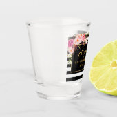 Rosa gestreiftes Junggeselinnen-Abschieds-mit Schnapsglas (Links)