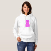 Rosa gestreiftes Katzenpulli Hoodie (Vorne ganz)
