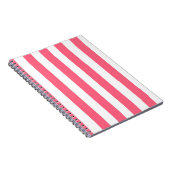 Rosa gestreiftes Notebook Notizblock (Rechte Seite)