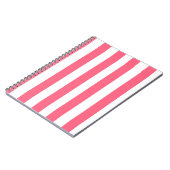Rosa gestreiftes Notebook Notizblock (Linke Seite)