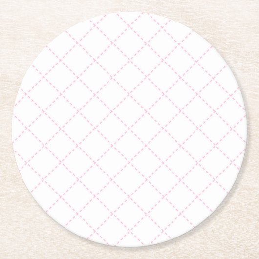 Rosa gestrichelte Linien Untersetzer Set (Vorderseite)
