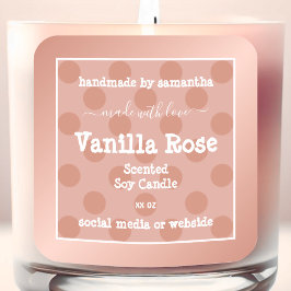 Rosa gestrichelte Produktverpackungen Etiketten Ro Quadratischer Aufkleber