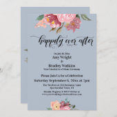 Rosa gestrichene Blume glücklich immer nach matt b Einladung (Vorne/Hinten)