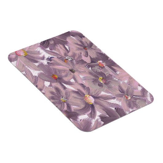 Rosa gestrichene Blume Magnet (Rechte Seite)