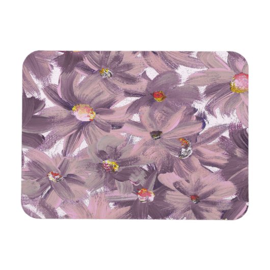 Rosa gestrichene Blume Magnet (Horizontal)