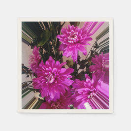 Rosa gestrichene Blume Serviette
