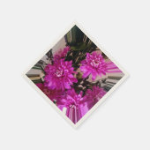 Rosa gestrichene Blume Serviette (Ecke)