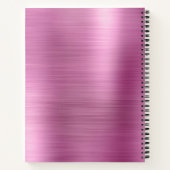 Rosa gestrichene Metal Monogramm Rezept Buch (Rückseite)