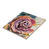 rosa gestrichene Rose Fliese (Seite)