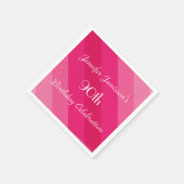 Rosa gestrichenes Papier Napkins, 90. Geburtstagsp Serviette (Ecke)