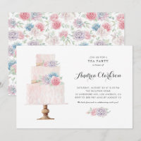Rosa gestufte Kuchen Sukkulents Tee Party