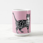 Rosa getigerte Katze Katzen Rosa Mädchen Name Kind Kaffeetasse (Mittel)