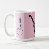 Rosa getigerte Katze Katzen Rosa Mädchen Name Kind Kaffeetasse (Links)