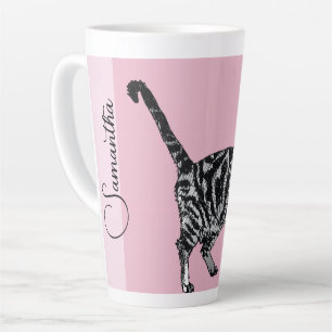 Rosa getigerte Katze Katzen rosa Mädchen Name Kind Milchtasse