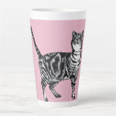 Rosa getigerte Katze Katzen rosa Mädchen Name Kind Milchtasse (Vorderseite)