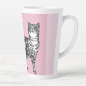 Rosa getigerte Katze Katzen rosa Mädchen Name Kind Milchtasse (Rechts)