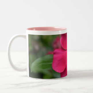 Rosa getönte Blumencoffeetasse Zweifarbige Tasse