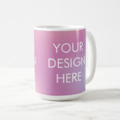 Rosa getönter groovy Custom-Mug Kaffeetasse (VorderseiteRechts)
