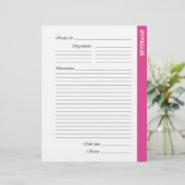 Rosa GETRÄNKE 2-seitige Rezeptorseiten (Stehend Vorderseite)