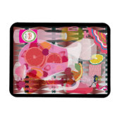 Rosa Getränke Magnet (Horizontal)