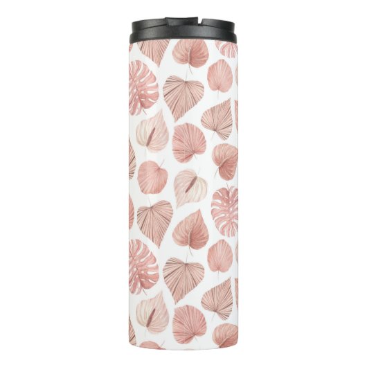 Rosa getrocknete Blätter Thermosbecher (Rückseite)