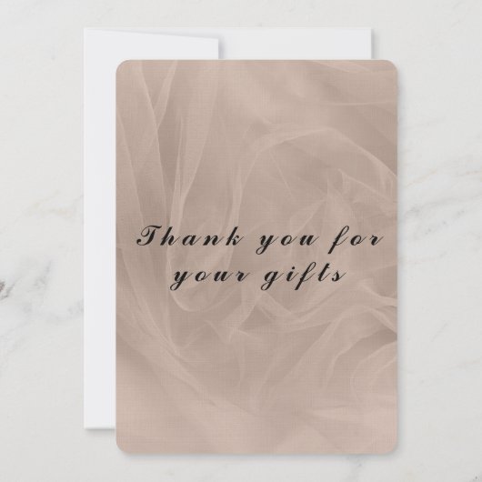 Rosa Gewebe texturiert druckunabhängig Dankeskarte (Rückseite)