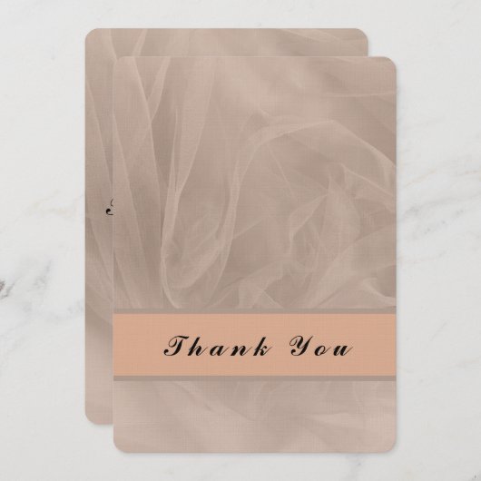 Rosa Gewebe texturiert druckunabhängig Dankeskarte (Vorne/Hinten)