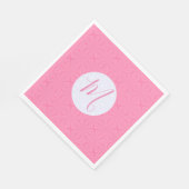 Rosa gewellte Quadrate Personalisierte Party Serviette (Ecke)