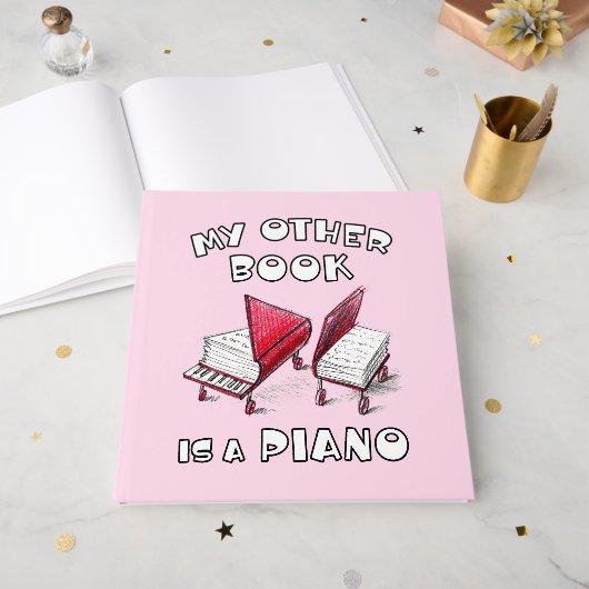 Rosa gezeichnet mein anderes Buch ist ein Piano Gä (Vorderseite Offen)