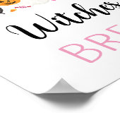 Rosa Ghost Halloween Hexen Brotgetränke signieren Poster (Ecke)