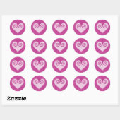 Rosa Ghost-Heftsticker Runder Aufkleber (Blatt)