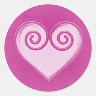 Rosa Ghost-Heftsticker Runder Aufkleber