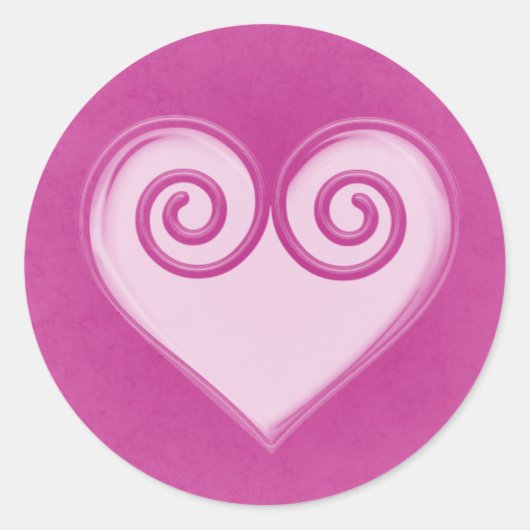 Rosa Ghost-Heftsticker Runder Aufkleber (Vorderseite)