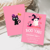 Rosa Ghost Hexe Kids Halloween KostümParty Einladung