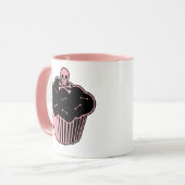 Rosa Gift Cupcake Tasse (Vorderseite Links)