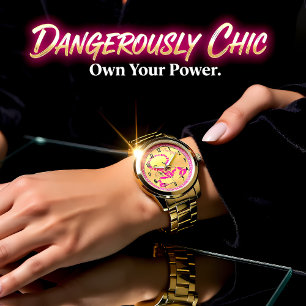 Rosa giftiger Skorpion sehr giftiges Insekt Armbanduhr