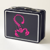 Rosa giftiger Skorpion sehr giftiges Insekt Metall Lunch Box (Rückseite)