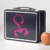 Rosa giftiger Skorpion sehr giftiges Insekt Metall Lunch Box (Beispiel)