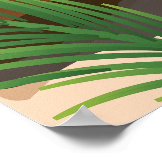 Rosa Gin Beach Grenada Reiseplakat Poster (Ecke)