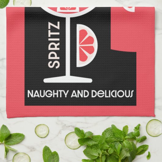 Rosa Gin Geschirrtuch (Gefaltet)