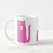Rosa Gin-Katzen-Tasse Kaffeetasse (Links)