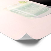 Rosa Gin & Tonic Cocktail | Für Gin Lovers Poster (Ecke)