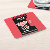 Rosa Gin Untersetzer (angewinkelt)