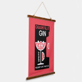 Rosa Gin Wandteppich Mit Holzrahmen (Gewinkelt)