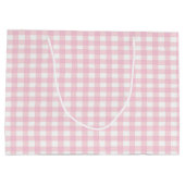 Rosa Gingham 1 Große Geschenktüte (Rückseite)